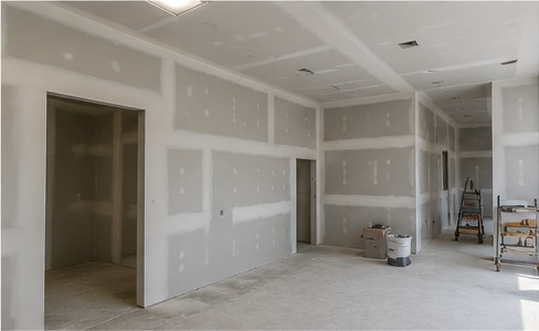 Commercial drywall installation